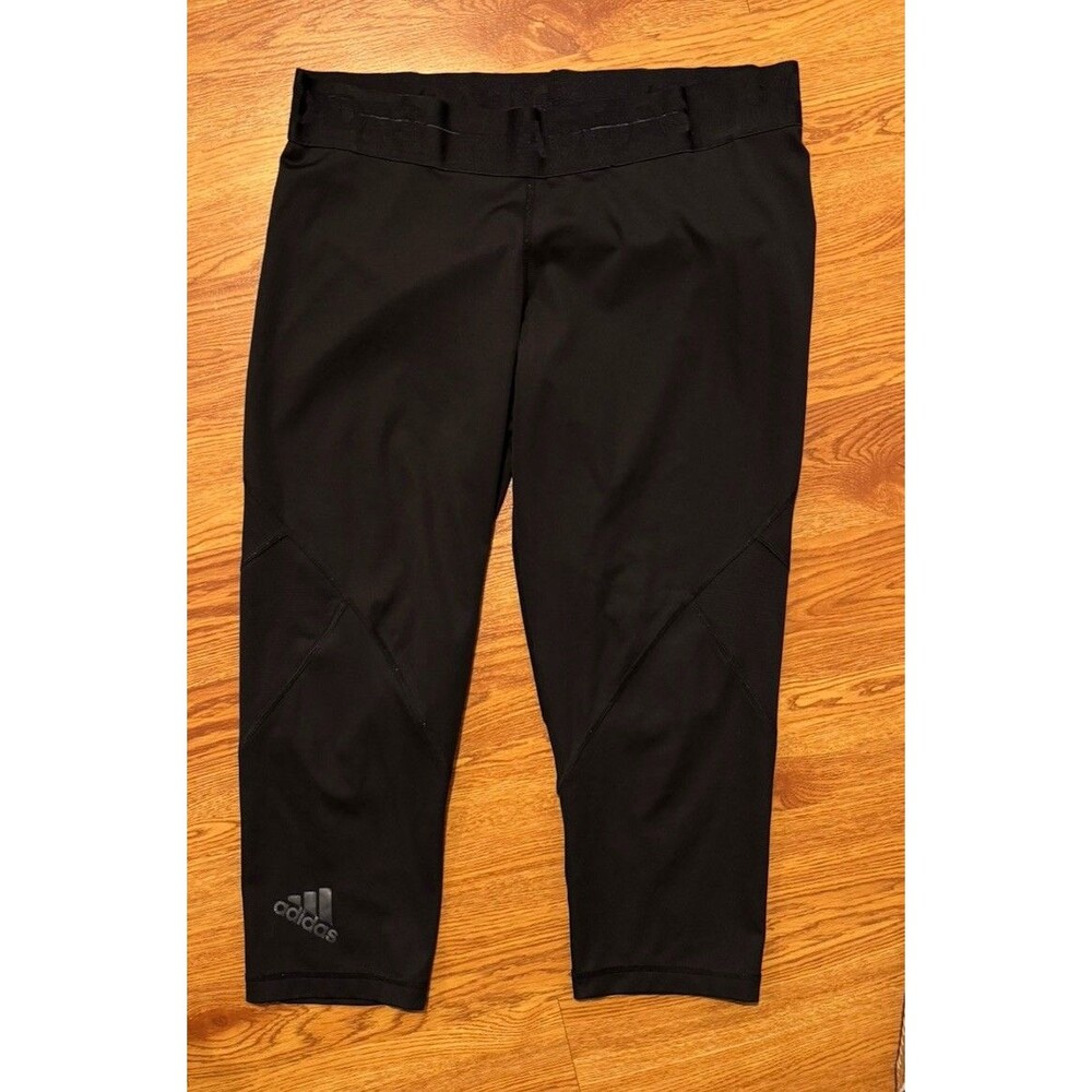 Adidas Women’s TechFIT High-Rise 3/4 Tight Leggings L Black Compression Gym READ